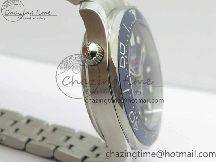 0419 ZeroBulk 2018 Seamaster Diver 300M OMF Best Edition Blue Ceramic Blue Dial on SS Bracelet A8800 (Black Balance Wheel) 7957